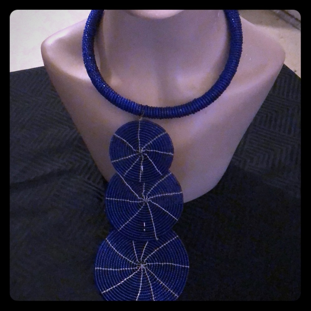 African Royal Glass beaded necklace.
